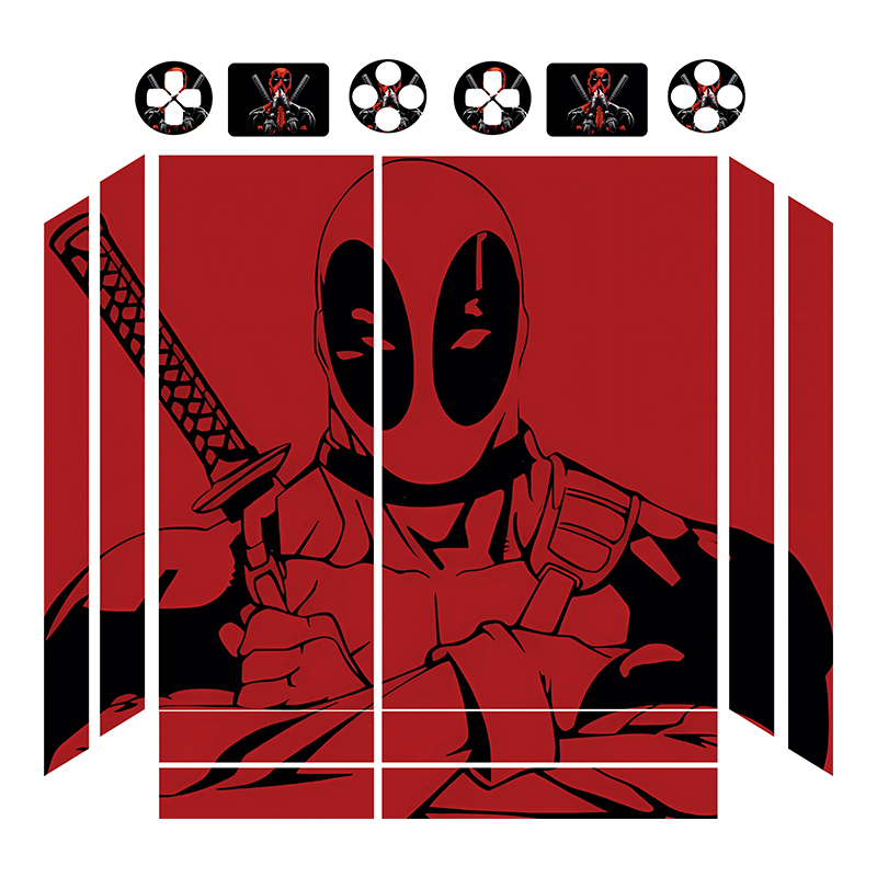 برچسب پلی استیشن 4 فت توییجین وموییجین مدل deadpool 01 مجموعه 16 عددی
