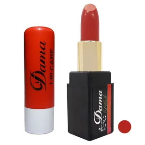 رژ لب داما شماره14 به همراه بالم نرم کننده لب داما مدل Strowberry