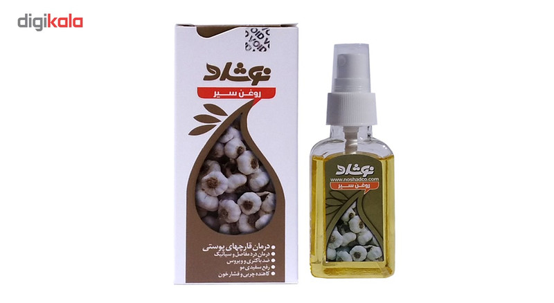 روغن مو نوشاد مدل عصاره سیر حجم 37 میلی لیتر