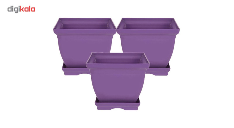 گلدان شهر آذین مدل 7010 مجموعه 3 عددی