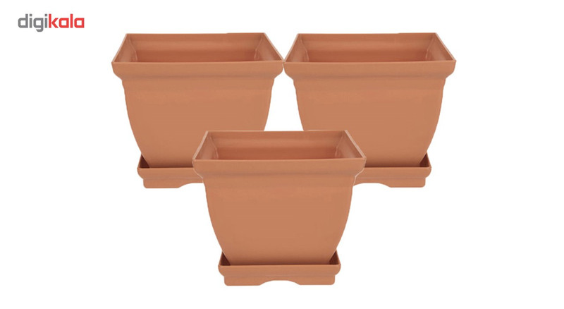 گلدان شهر آذین مدل 7010 مجموعه 3 عددی