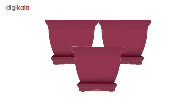 گلدان شهر آذین مدل 7010 مجموعه 3 عددی