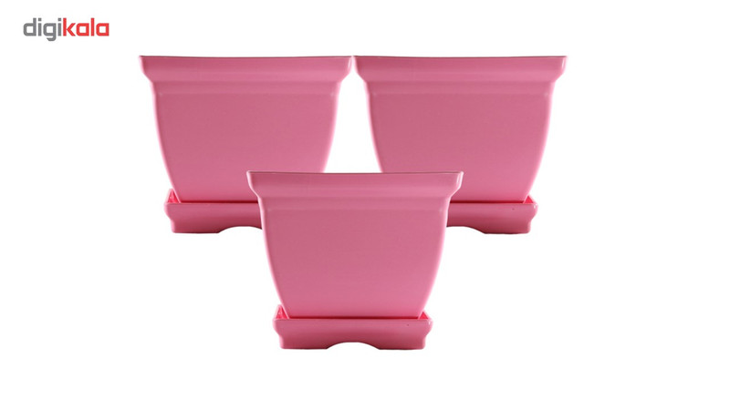 گلدان شهر آذین مدل 7010 مجموعه 3 عددی