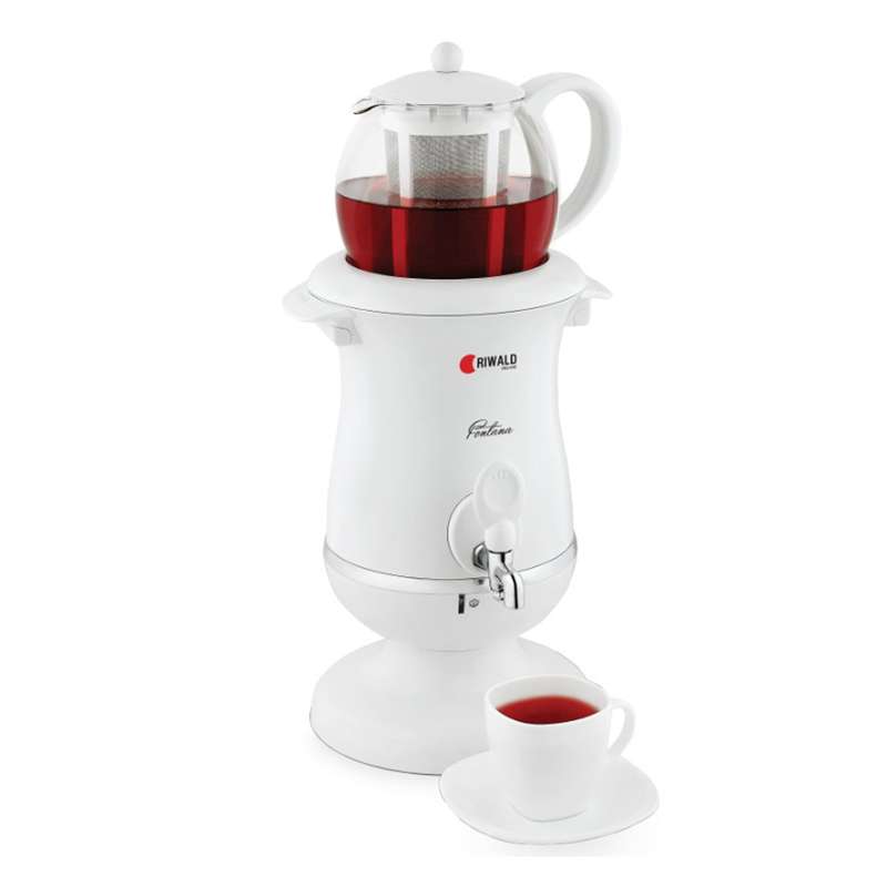 سماور برقی ریوالد مدل Fontana کد 800200 به همراه یک عدد اردورخوری ویترای طرح لاله