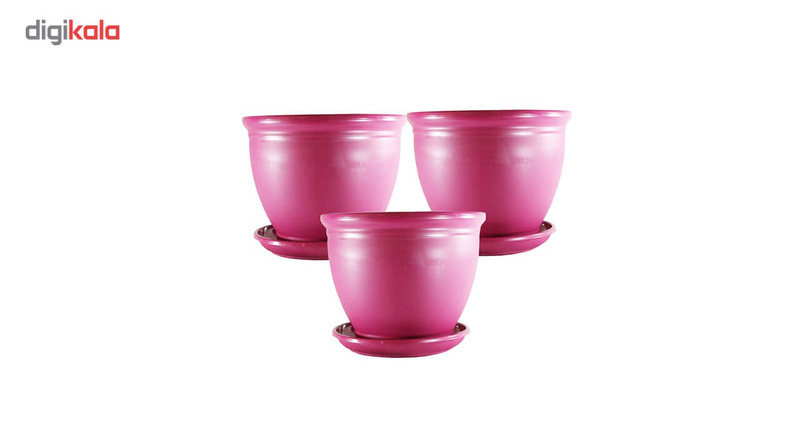 مجموعه 3 عددی گلدان شهر آذین مدل 3012