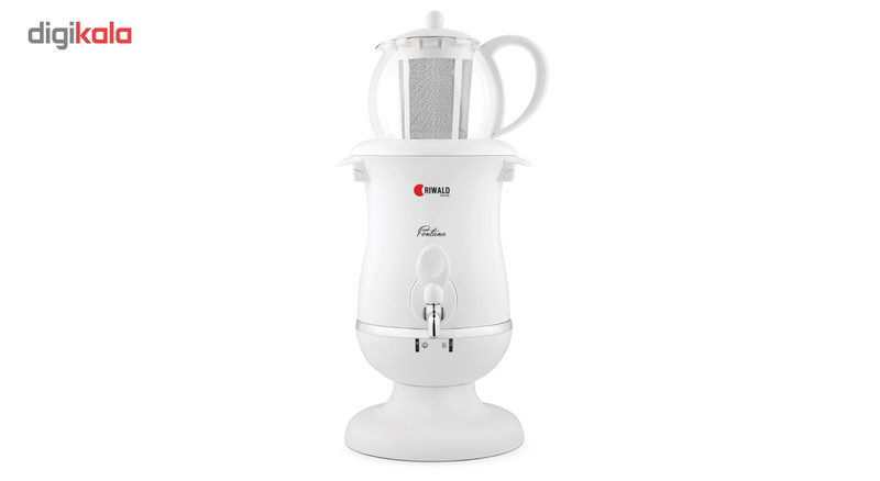 سماور برقی ریوالد مدل Fontana کد 800200 به همراه یک عدد اردورخوری ویترای طرح لاله