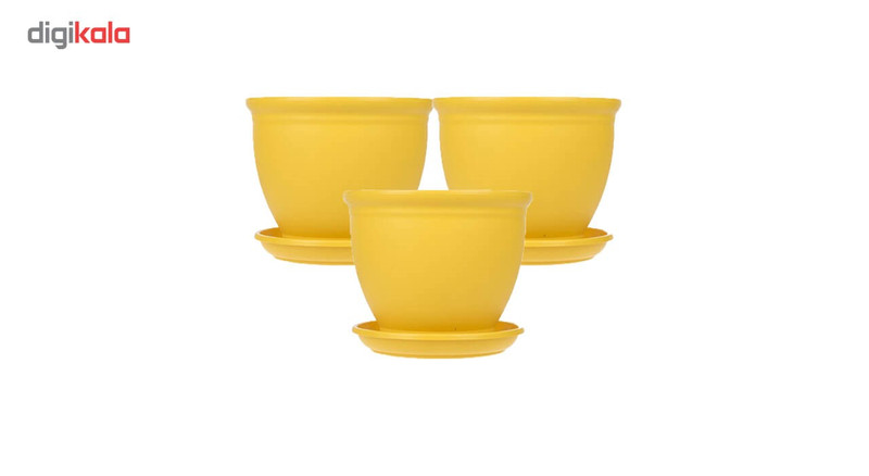 مجموعه 3 عددی گلدان شهر آذین مدل 3012