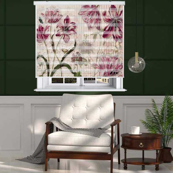 پرده زبرا زیو کد 3D1450 سایز 150x150 سانتی متر