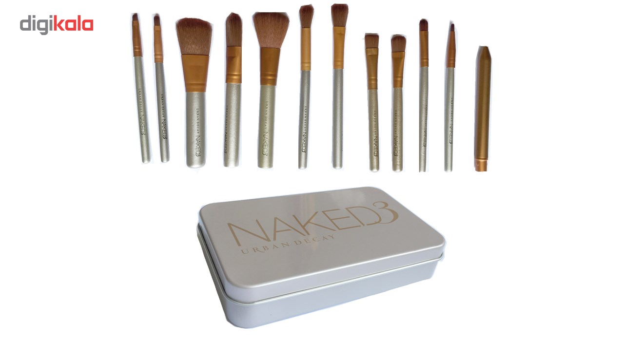 ست برس آرایشی مدل NAKED3 مجموعه 12 عددی