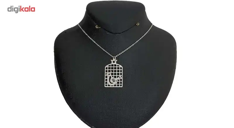 گردنبند نقره زنانه ترمه طرح مرغ آمین مدل MOG1