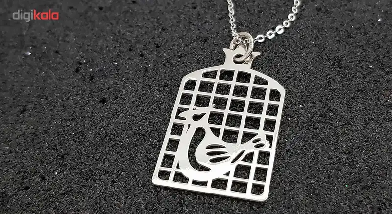 گردنبند نقره زنانه ترمه طرح مرغ آمین مدل MOG1