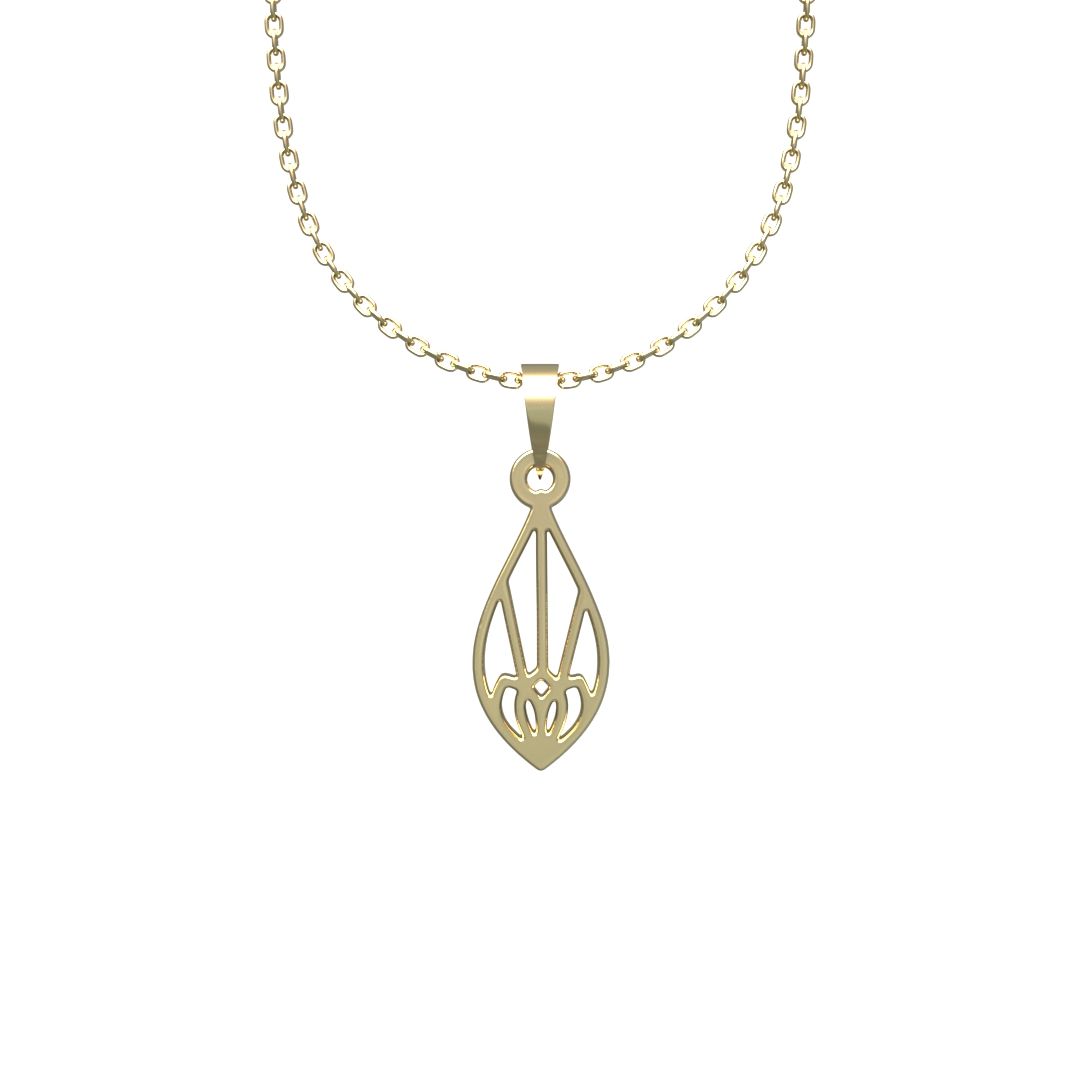 گردنبند طلا 18 عیار زنانه مدوپد مدل هندسی کد NN2-1-1241 - - 7