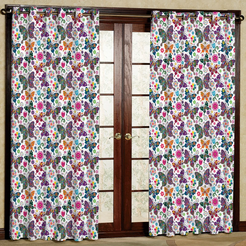  پرده مدل پروانه مخمل پانچی کد 501 سایز 140x280 سانتی متر