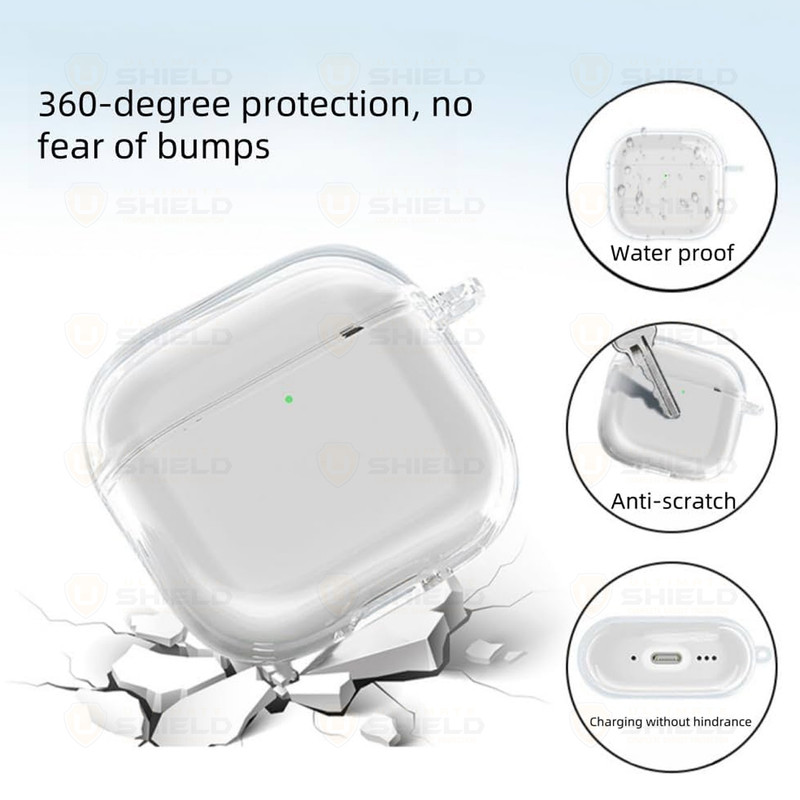 کاور آلتیمیت شیلد مدل Clear-UL مناسب برای کیس اپل AirPods 4