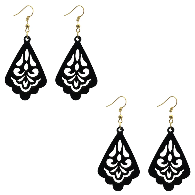 گوشواره زنانه هانستو مدل E2-108 مجموعه 2 عددی