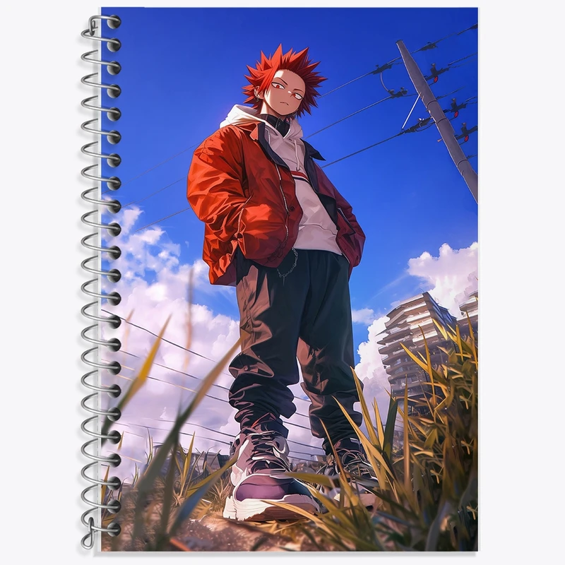 دفتر زبان 50 برگ خندالو مدل دو خط طرح انیمه آکادمی قهرمان من کد F2853