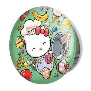 آینه جیبی خندالو طرح هلو کیتی مدل تاشو کد 24758 