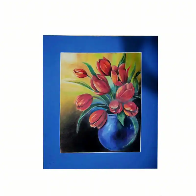 تابلو مدل مدادرنگی طرح گل لاله قرمز کد 00121