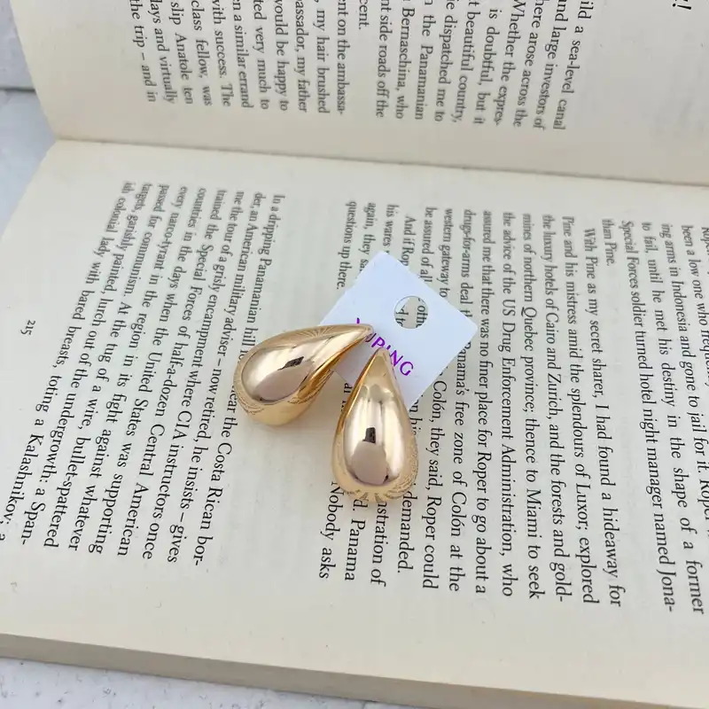 گوشواره زنانه ژوپینگ مدل اشک کد E5034