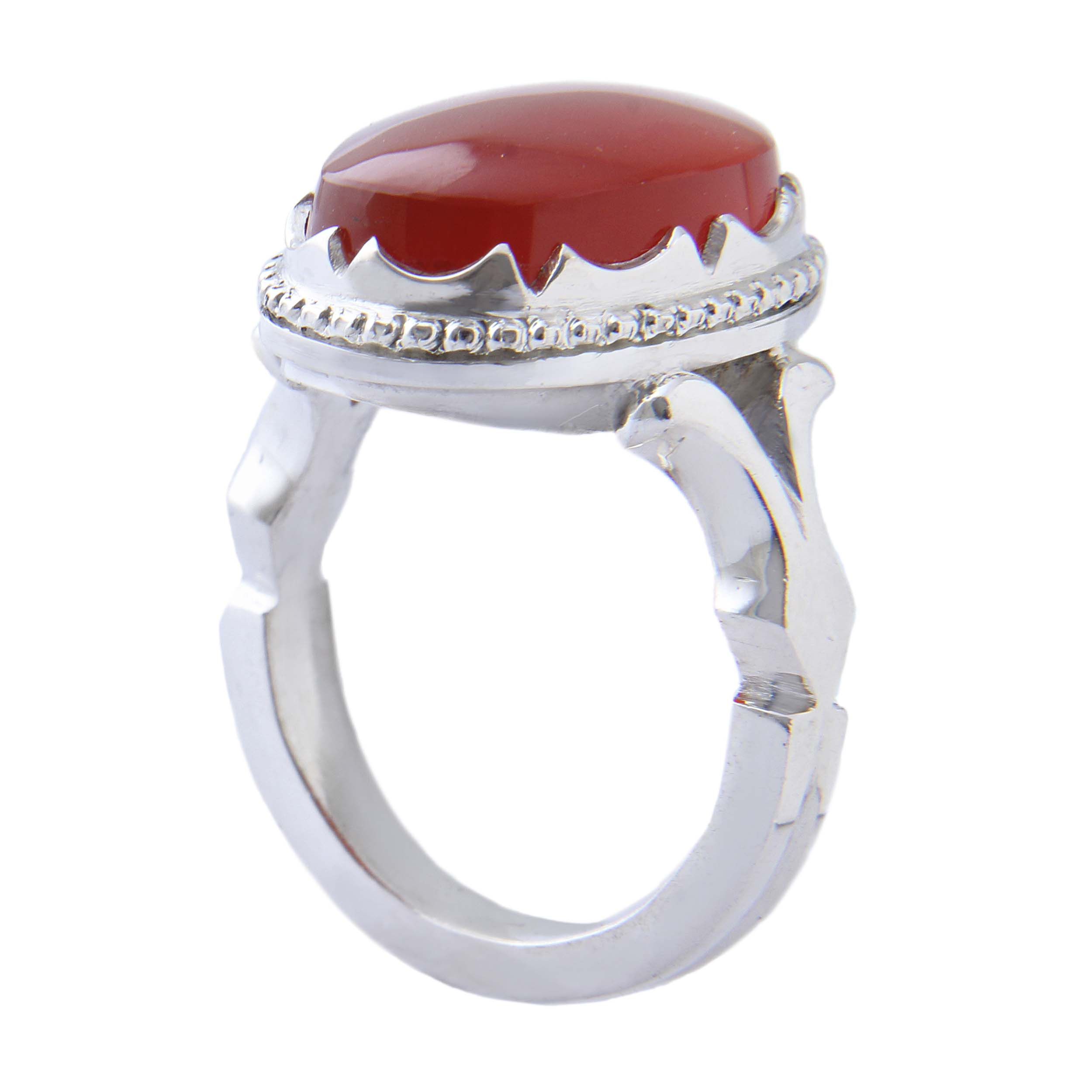 انگشتر نقره مردانه بازرگانی میلادی مدل رکاب دستساز عقیق سرخ یمنی کد AM_4449 انگشتر نقره مردانه بازرگانی میلادی مدل رکاب دستساز عقیق سرخ یمنی کد AM_4449