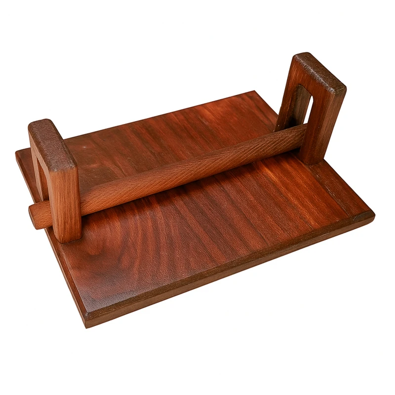 جعبه دستمال کاغذی چوبی مدل اهرمی طرح میله ای