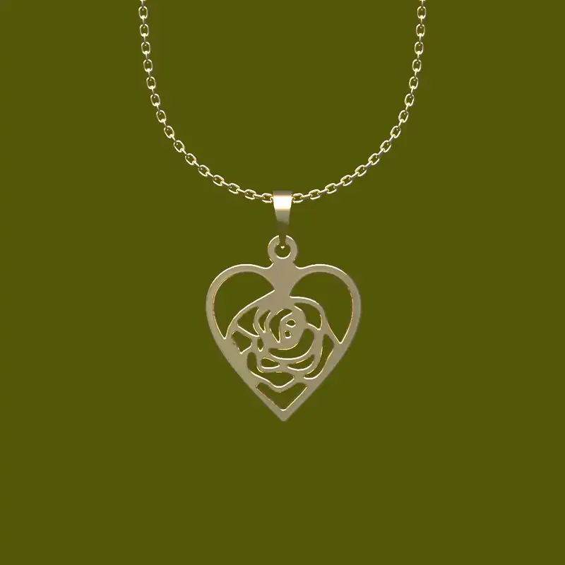 گردنبند طلا 18 عیار زنانه مدوپد مدل  طرح قلب کد S1023