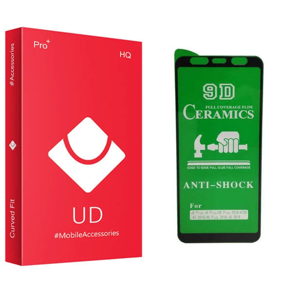 محافظ صفحه نمایش سرامیکی یو دی مدل +PRO مناسب برای گوشی موبایل سامسونگ A6 Plus/J4 Plus/A750/J6 Plus/J8
