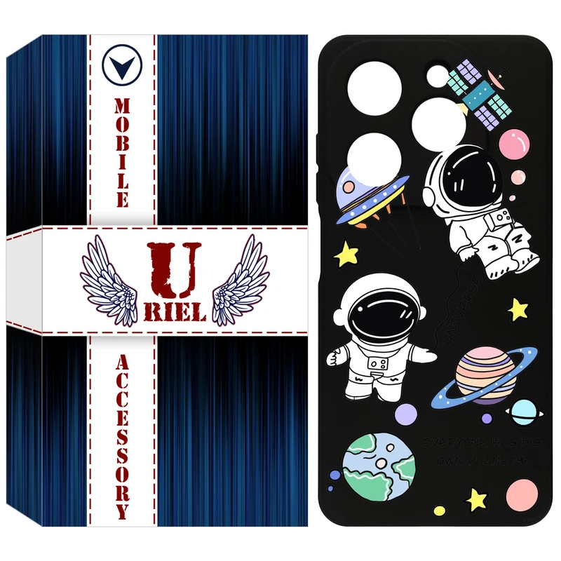کاور یوریل مدل KSH کد 25 طرح فضانوردان مناسب برای گوشی موبایل تکنو Spark 20 / Spark Go 2024