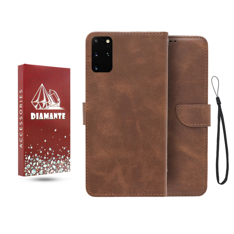 کیف کلاسوری دیامانته مدل جاکارتی بنددار مناسب برای گوشی موبایل سامسونگ Galaxy S20 Plus به همراه بند آویز