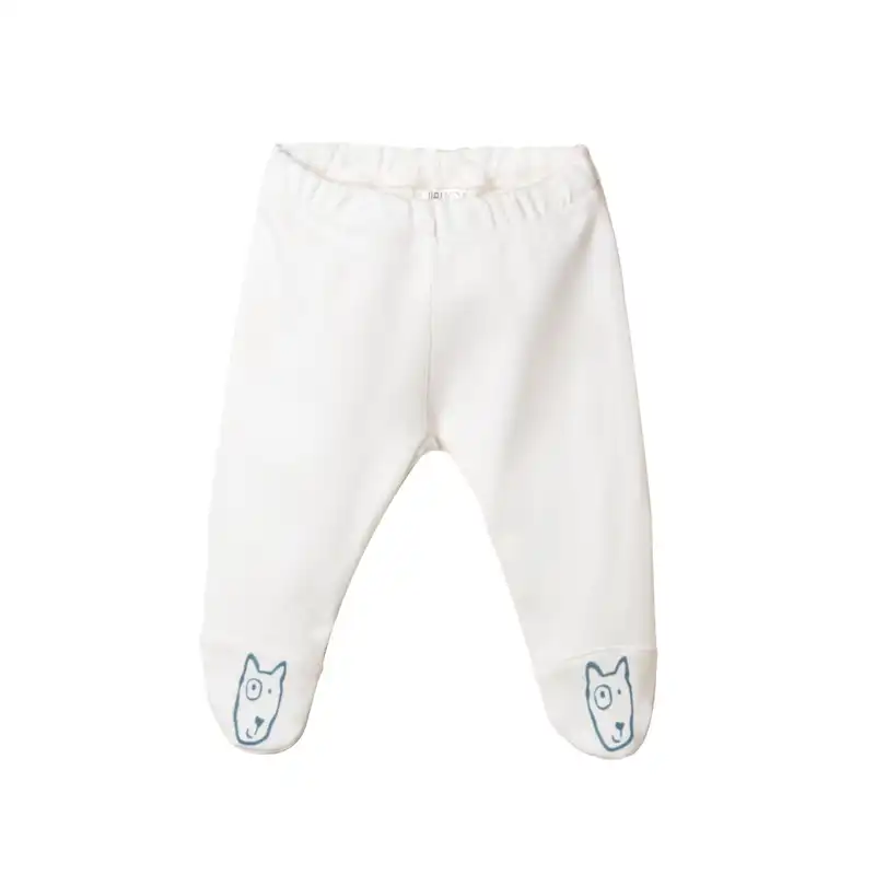شلوار نوزادی جی بی جو مدل جورابی طرح سگ کد 70084W