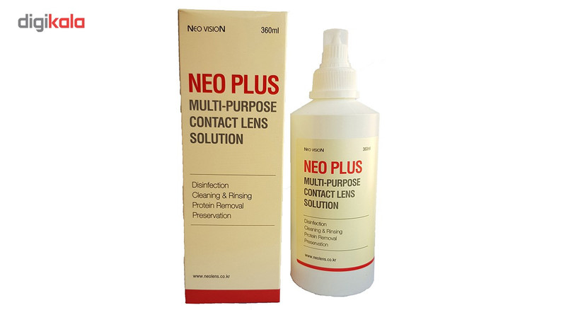 محلول شستشوی لنز های تماسی نئو ویژن مدل نئو پلاس حجم 360 میلی لیتر