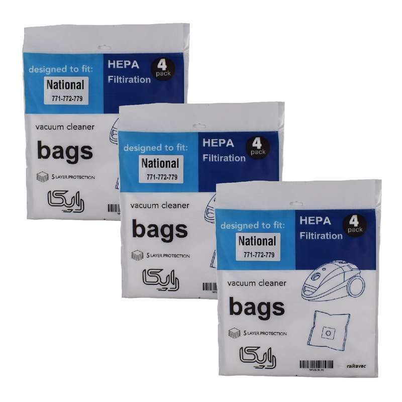 پاکت جاروبرقی رایکا مدل ناسیونال 771 سه بسته 4 عددی