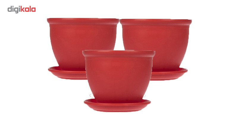 مجموعه 3 عددی گلدان شهر آذین مدل 3025