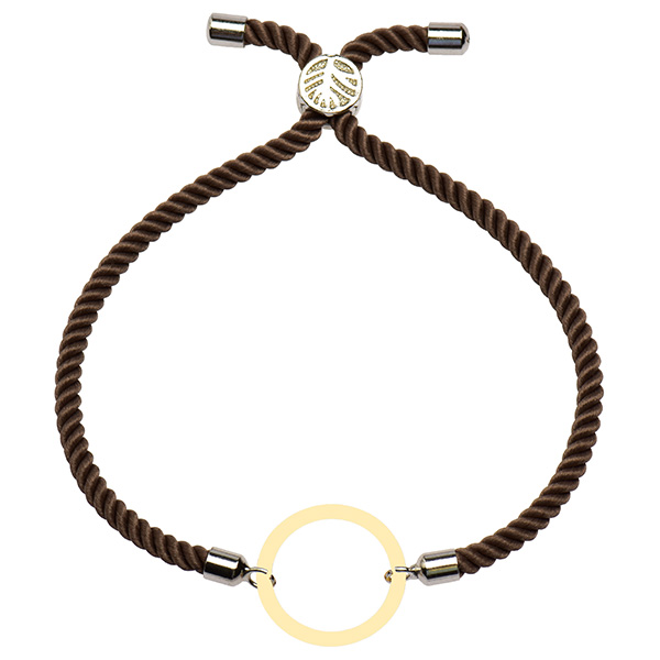 دستبند طلا 18 عیار دخترانه کرابو طرح دایره مدل Krd1584