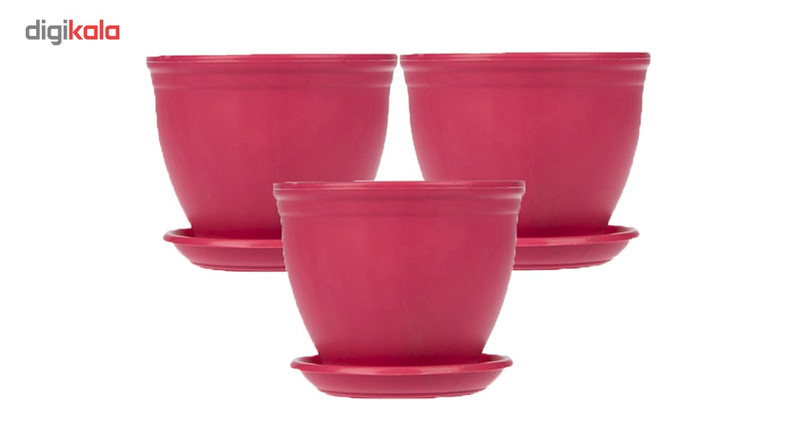 مجموعه 3 عددی گلدان شهر آذین مدل 3025