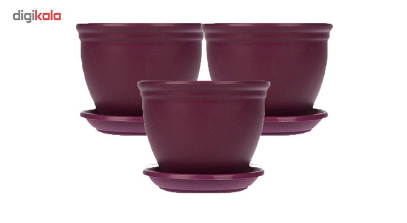 مجموعه 3 عددی گلدان شهر آذین مدل 3025