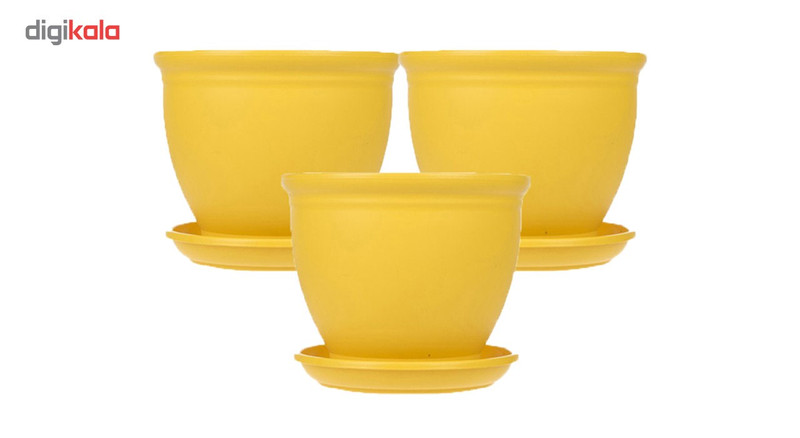 مجموعه 3 عددی گلدان شهر آذین مدل 3025