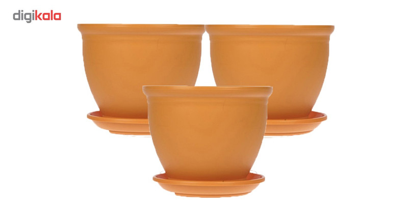 مجموعه 3 عددی گلدان شهر آذین مدل 3025