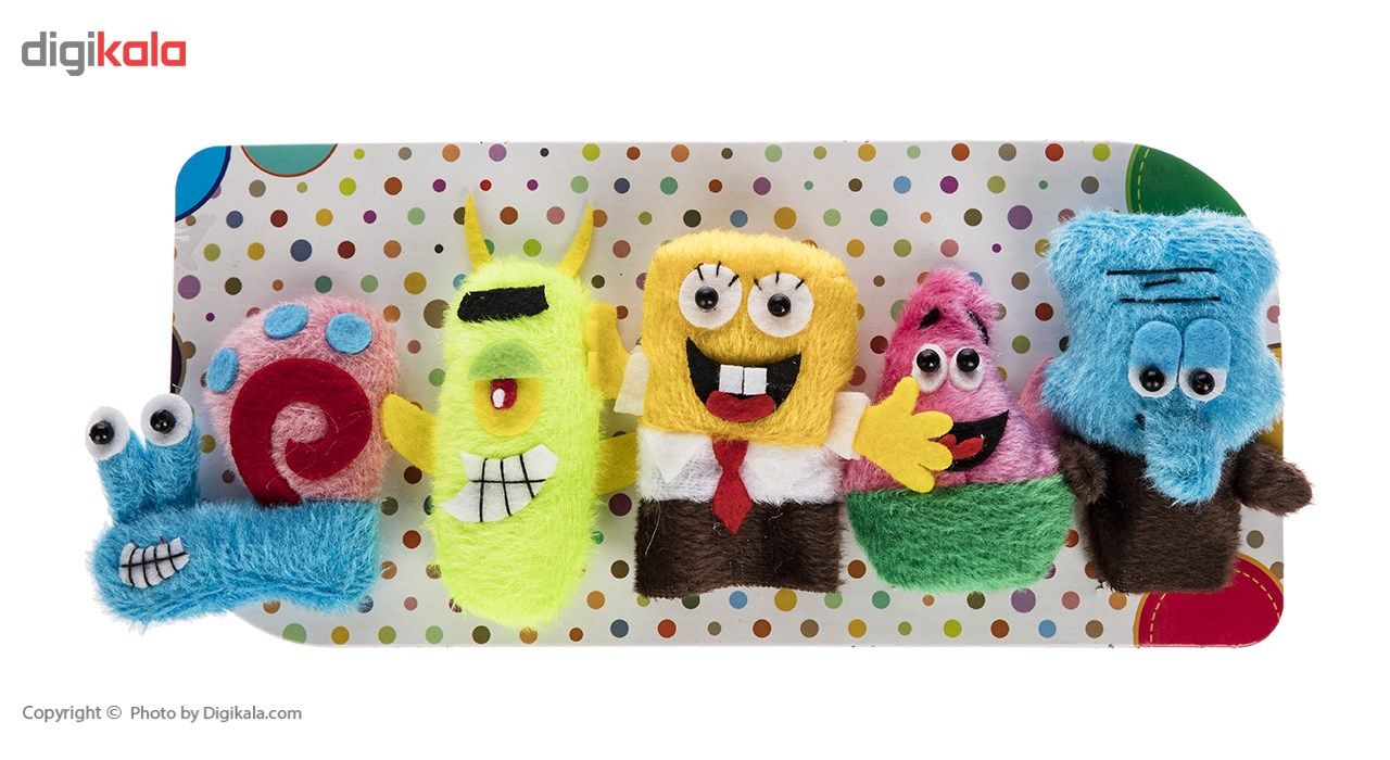 عروسک انگشتی پرشین صبا مدل Sponge Bob And Friends بسته 5 عددی