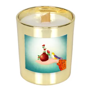 شمع لیوانی طرح یلدا مدل 1115