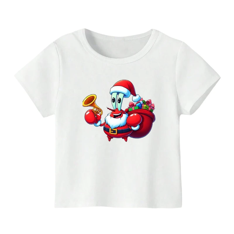 تی شرت آستین کوتاه بچگانه مدل آقای خرچنگ کریسمس