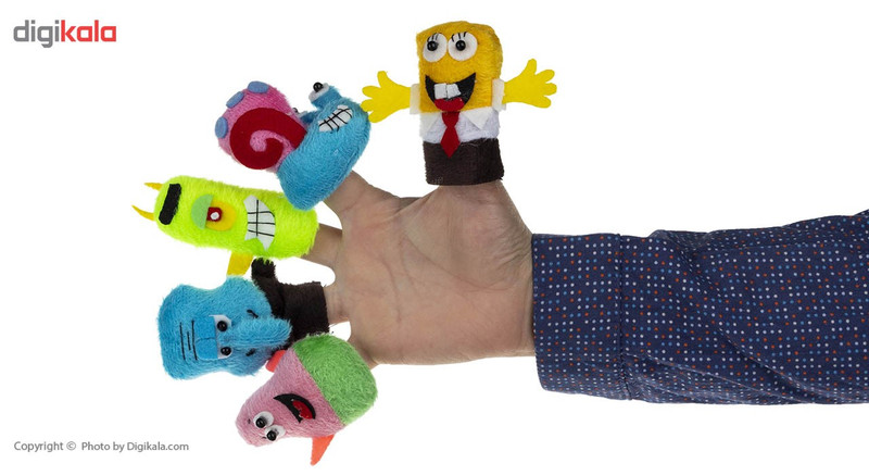 عروسک انگشتی پرشین صبا مدل Sponge Bob And Friends بسته 5 عددی