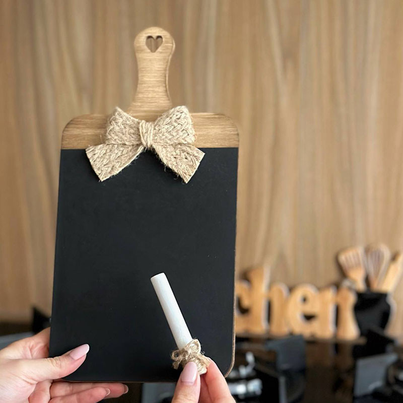 تخته سیاه مدل پاپیون سایز 15×30 سانتی متر به همراه گچ