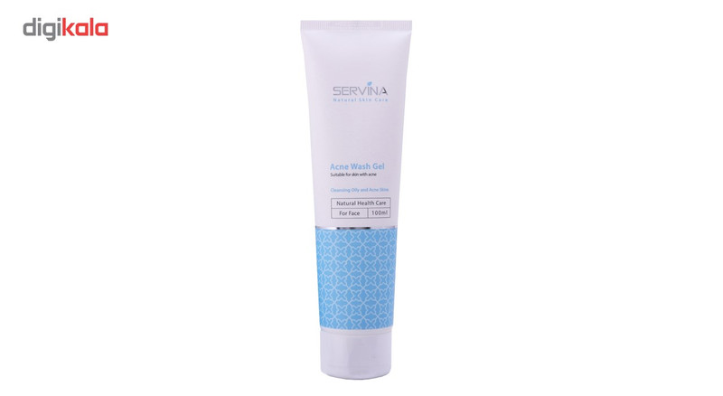 ژل شستشوی صورت سروینا مخصوص پوست دارای آکنه مدل Acne Skin حجم 100میلی لیتر