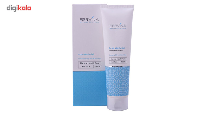 ژل شستشوی صورت سروینا مخصوص پوست دارای آکنه مدل Acne Skin حجم 100میلی لیتر