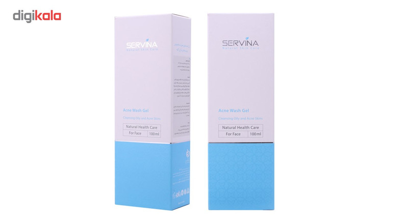 ژل شستشوی صورت سروینا مخصوص پوست دارای آکنه مدل Acne Skin حجم 100میلی لیتر