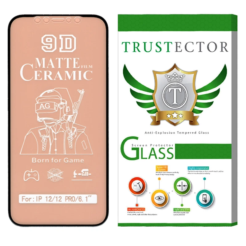   محافظ صفحه نمایش سرامیکی مات تراستکتور مدل CATA مناسب برای گوشی موبایل اپل iPhone 12
