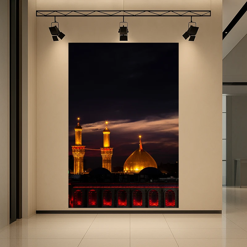 پوستر پارچه ای طرح مخمل کربلا مدل مذهبی کد AR3059384