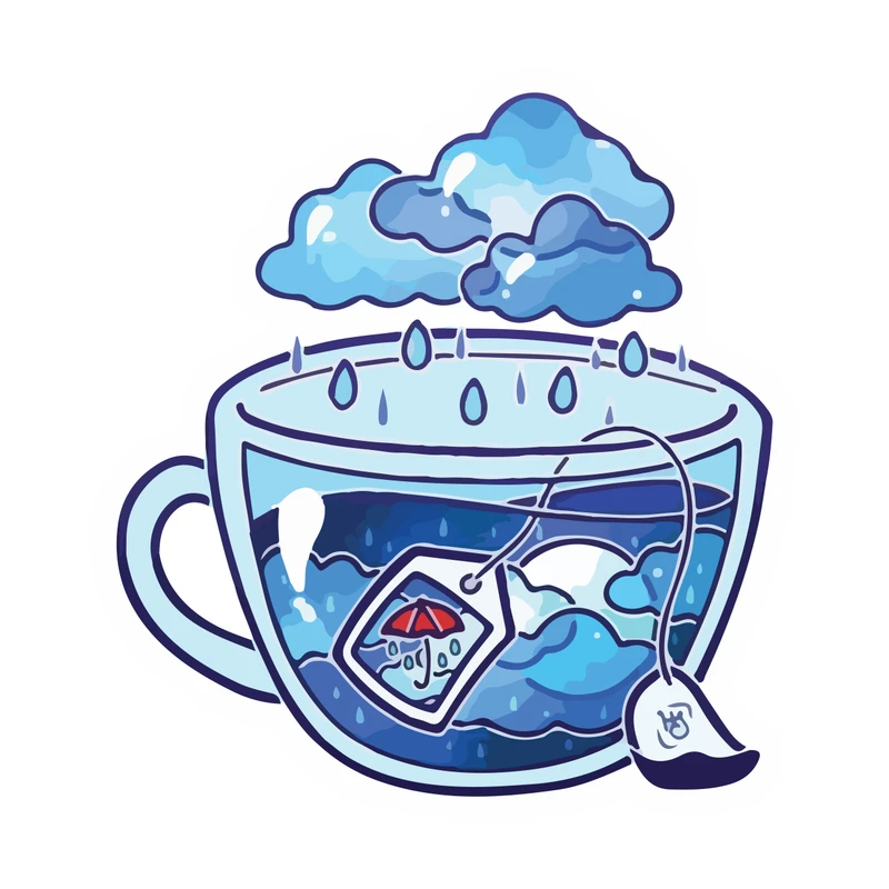 برچسب لپ تاپ پویا مارکت طرح دمنوش بارانی کد 588