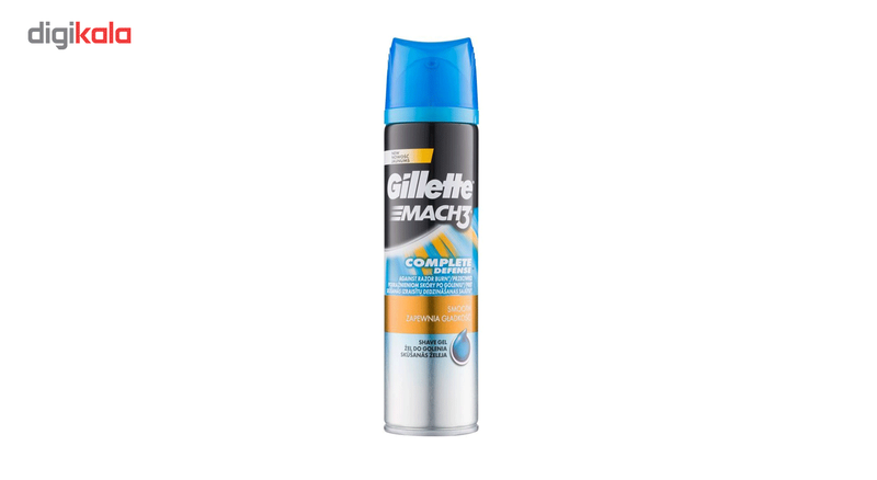 خود تراش ژیلت مدل Mach3 به همراه ژل اصلاح مدل COMPLETE DEFENSE حجم 200